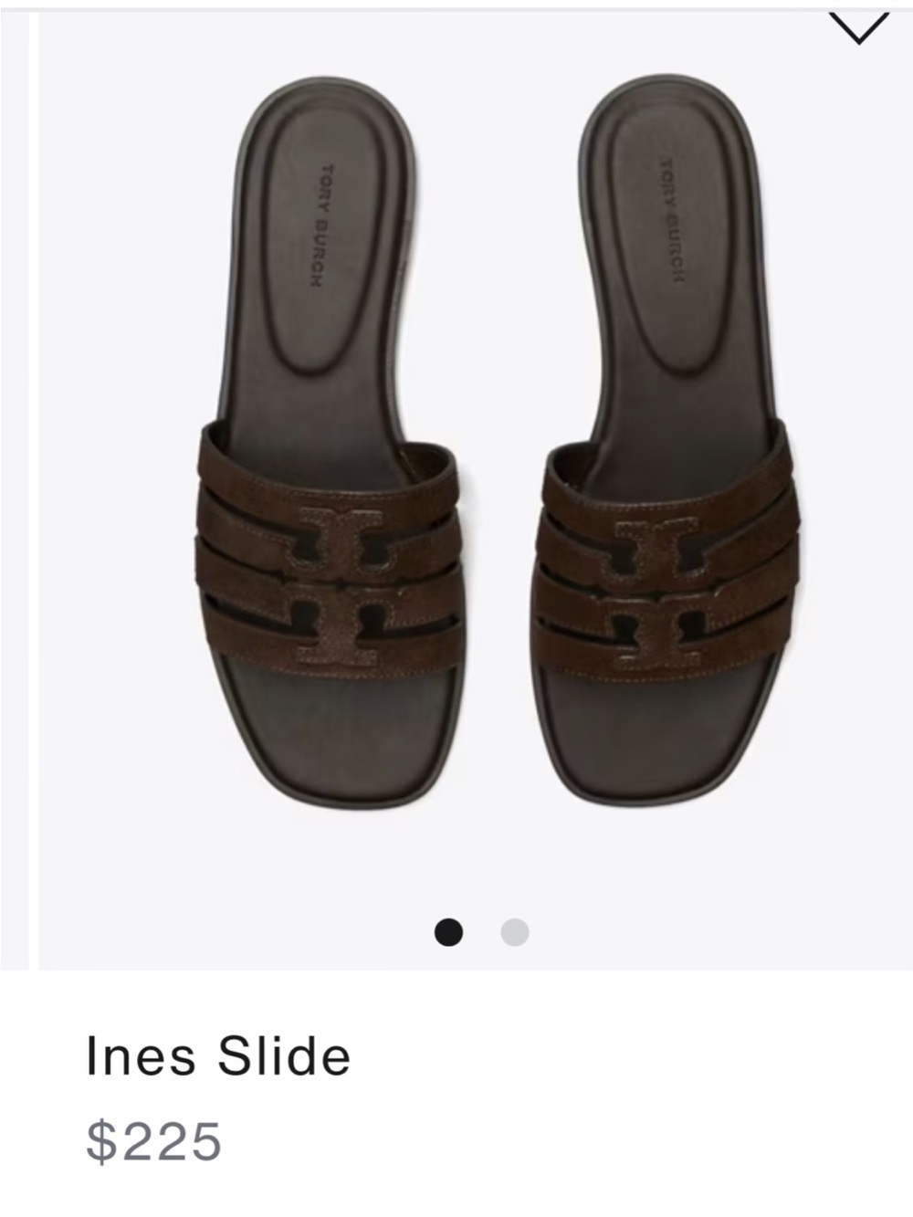 Tory Burch Taupe Suede Logo Slide Sandals